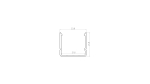 Lumines profile type RAI white lacquered, 2,02 m